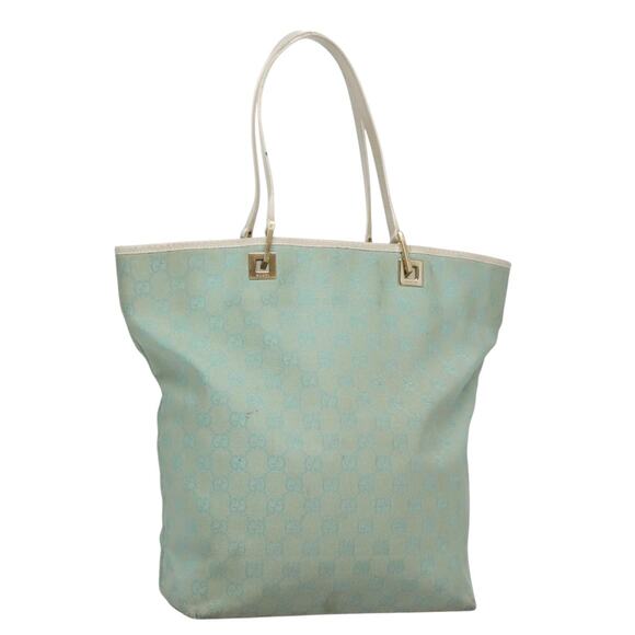 GUCCI GG Canvas Tote Bag Peppermint White - Picture 1 of 16